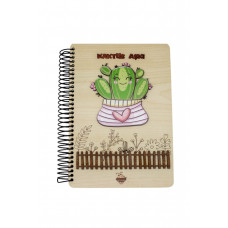 Ahşap Kapaklı Kaktüs Aşkı Defter - 1